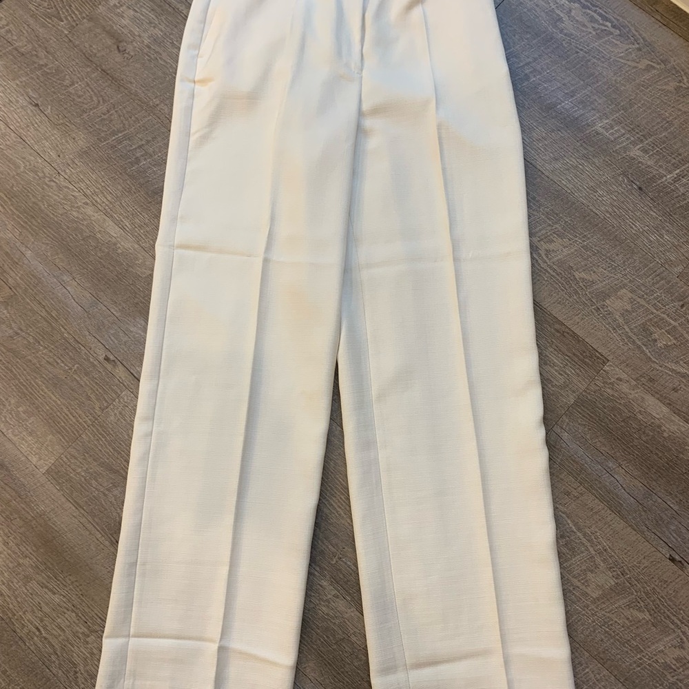 H&M Cream High-Waisted Trousers